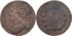 World Coins - France, 12 Deniers, 12 deniers françois, 1793, Lyon, 1er sem, Bronze