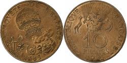 World Coins - France, 10 Francs, Conquête de l'espace, 1983, MDP, Tranche A, Copper-nickel