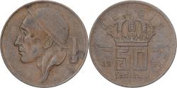 World Coins - Belgium, 50 Centimes, 1954, Bronze, , KM:145