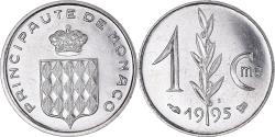 World Coins - Coin, Monaco, Rainier III, Centime, 1995, BU, , Stainless Steel, KM:155