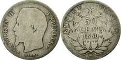 World Coins - Coin, France, Napoleon III, Napoléon III, 50 Centimes, 1860, Strasbourg