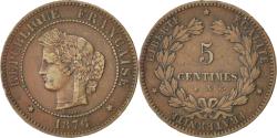 World Coins - Coin, France, Cérès, 5 Centimes, 1876, Paris, , Bronze, KM:821.1