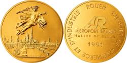 World Coins - France, Token, Chambre de Commerce et d'Industrie de Rouen, Aviation, 1991