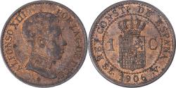 World Coins - Coin, Spain, Alfonso XIII, Centimo, 1906, Madrid, , Bronze, KM:726