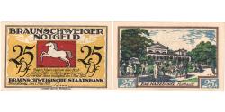 World Coins - Banknote, Germany, Braunschweig Braunschweigische Staatsbank, 25 Pfennig, place
