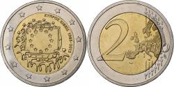 World Coins - Cyprus, 2 Euro, 30 Years of European Union Flag, 2015, Athens, Bi-Metallic