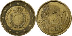 World Coins - Malta, 20 Euro Cent, 2008, Nordic gold, , KM:129