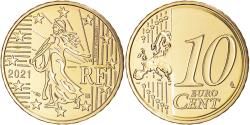 World Coins - France, Monnaie de Paris, 10 Euro Cent, 2021, Pessac, BU, , Acier plaqué