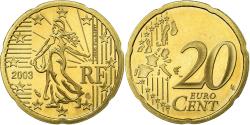 World Coins - France, 20 Euro Cent, 2003, BE, , Brass, KM:1286