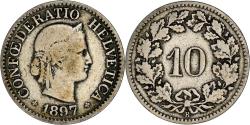 World Coins - Coin, Switzerland, 10 Rappen, 1897, Bern, , Copper-nickel, KM:27