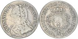 World Coins - Coin, France, Louis XV, 1/5 Écu aux branches d'olivier, 24 Sols, 1/5 ECU, 1728