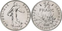 World Coins - France, 1/2 Franc, Semeuse, 1979, Monnaie de Paris, série FDC, Nickel