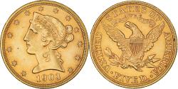 Us Coins - Coin, United States, Coronet Head, $5, Half Eagle, 1903, U.S. Mint