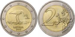 World Coins - Latvia, 2 Euro, Black Stork, 2015, Vilnius, Bi-Metallic,