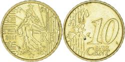 World Coins - France, 10 Euro Cent, 2001