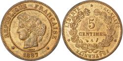 World Coins - Coin, France, Cérès, 5 Centimes, 1887, Paris, , Bronze, KM:821.1
