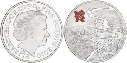 World Coins - Great Britain, 5 Pounds, RIVER THAMES, 2010, British Royal Mint, Silver,