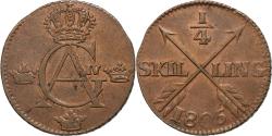 World Coins - Sweden, Gustaf IV Adolf, 1/4 Skilling, 1805, Copper, , KM:564