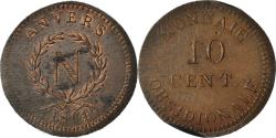 World Coins - Coin, FRENCH STATES, ANTWERP, 10 Centimes, 1814, Wolschot, , Bronze