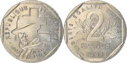 World Coins - Coin, France, Jean Moulin, 2 Francs, 1993, Paris, , Nickel, KM:1062