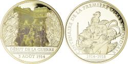 World Coins - France, Medal, Centenaire de la Première Guerre Mondiale, Début de la guerre
