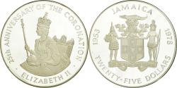World Coins - Coin, Jamaica, Elizabeth II, 25 Dollars, 1978, Franklin Mint, Proof,