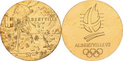 World Coins - France, Medal, Jeux Olympiques d'Albertville, Copper-Nickel Gilt,