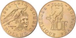 World Coins - France, 10 Francs, Roland Garros, 1988, MDP, Pattern, Copper-Nickel-Aluminum