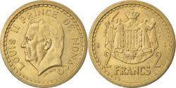 World Coins - Coin, Monaco, Louis II, 2 Francs, 1943, Paris, , Aluminum, KM:121
