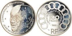 World Coins - Coin, France, Jean Monnet, 100 Francs-15 Ecus, 1992, Proof, , Silver