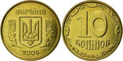 World Coins - Coin, Ukraine, 10 Kopiyok, 2006, Kyiv, AU(55-58), Aluminum-Bronze, KM:1.1b
