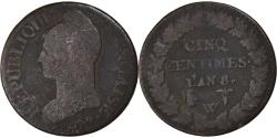 World Coins - Coin, France, Dupré, 5 Centimes, AN 8, Lille, , Bronze, KM:640.11
