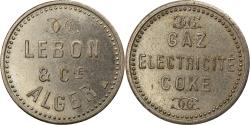 World Coins - Algeria, Token, Alger, Lebon & Cie (gaz, électricité, coke), , Nickel