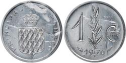World Coins - Coin, Monaco, Centime, 1976, , Stainless Steel, KM:E68, Gadoury:MC 144