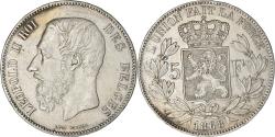World Coins - Coin, Belgium, Leopold II, 5 Francs, 5 Frank, 1868, Brussels, , Silver