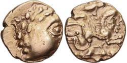 Ancient Coins - Coin, Aulerci Cenomani, 1/4 statère au cheval androcéphale et au personnage