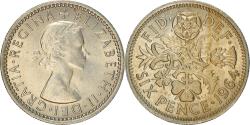 World Coins - Coin, Great Britain, Elizabeth II, 6 Pence, 1964, , Copper-nickel