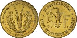 World Coins - Coin, West African States, 5 Francs, 2002, , Aluminum-Nickel-Bronze, KM:2a