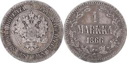 World Coins - Coin, Finland, Alexander II, Markka, 1866, Helsinki, , Silver, KM:3.1