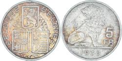 World Coins - Coin, Belgium, 5 Francs, 5 Frank, 1938
