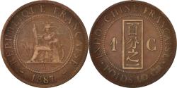 World Coins - Coin, FRENCH INDO-CHINA, Cent, 1887, Paris, , Bronze, KM:1, Lecompte:39