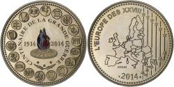 World Coins - France, Medal, L'Europe des XXVIII, Centenaire de la Grande Guerre