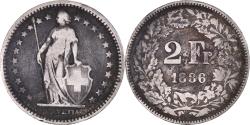 World Coins - Coin, Switzerland, 2 Francs, 1886, Bern, , Silver, KM:21
