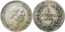 World Coins - Netherlands, William III, 5 Cents, 1855, Silver, , KM:91