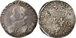 World Coins - Coin, France, Charles IX, Henri III, Teston, 1575, Rennes, , Silver