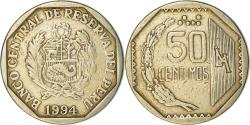 World Coins - Coin, Peru, 50 Centimos, 1994, Lima, , Copper-Nickel-Zinc, KM:307.1