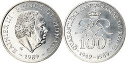 World Coins - Coin, Monaco, Rainier III, 100 Francs, 1989, , Silver, KM:164