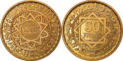 World Coins - Coin, Morocco, 50 Francs, AH 1371/1952, Paris, ESSAI, , Aluminum-Bronze
