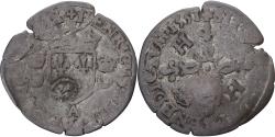World Coins - France, Louis XIII, Quinzain (Douzain contremarqué), 1551, Paris,