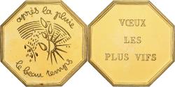 World Coins - France, Token, Amour et Mariage, Voeux, Gilt Bronze, Après la Pluie, le Beau